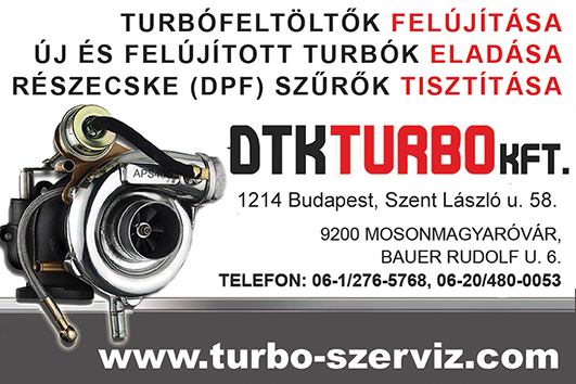TURBÃ“SZERVIZ Ãºj Ã©s felÃºjÃ­tott turbÃ³k eladÃ¡sa turbofeltÃ¶ltÅ‘k, DTK TurbÃ³szevÃ­z 2000 Bt.
