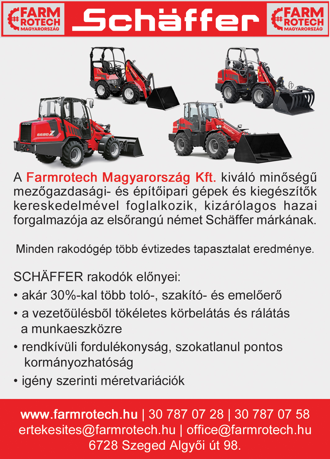 Farmrotech Magyarország Kft. - mezőgazdasági- és építőipari gépek