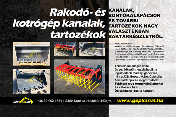 Rakodó- és kotrógép kanalak, tartozékok - Gépkanál.hu