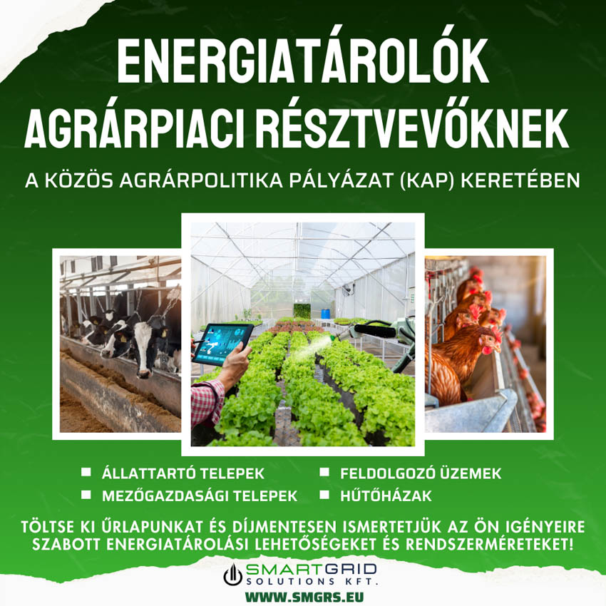 Smartgrid Solutions Kft., Energiatároló rendszerek állattartó telepek részére